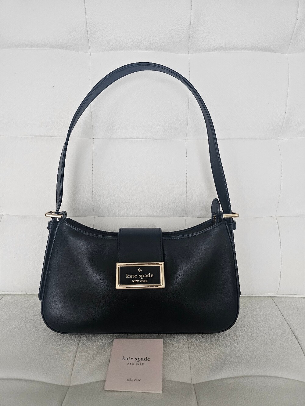 Authentic Kate Spade Black Leather Shoulder Bag